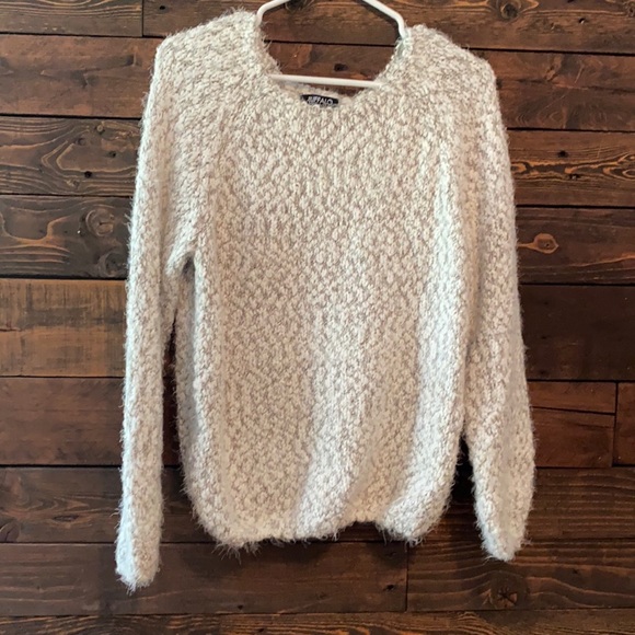 Buffalo David Bitton Sweaters - Gray and white knit sweater by Buffalo.
